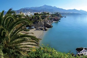 Spain-Malaga-      Nerja, from the "Balcon de Europa".